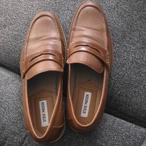 Steve Madden Brown Leather Men's Slip-Ons